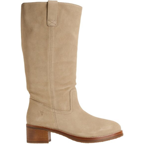 NEW Frye Camryn Tall Shaft Unlined Boots - Suedein Taupe for women 1125 17s8 - Picture 1 of 6